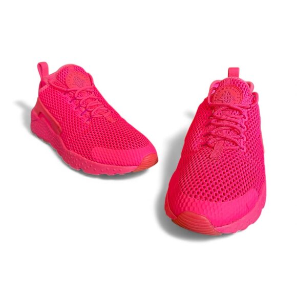 Nike Air Huarache Run Ultra Breathe Hot Pink Neon Running Sneaker Shoes 10 - Picture 2 of 10